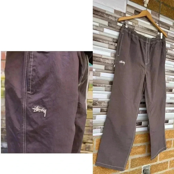 Stussy Nylon Folsom Beach Pants medium Grape - Picture 3 of 17